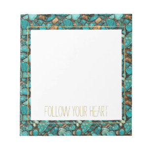 Bloco De Notas Pedras Turquesas