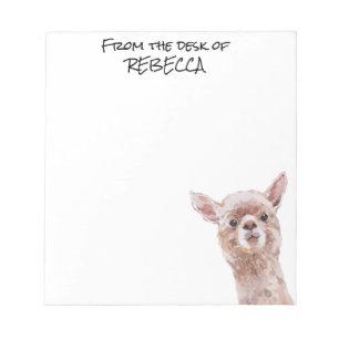 Bloco De Notas Peeking Llama da mesa de personalizados