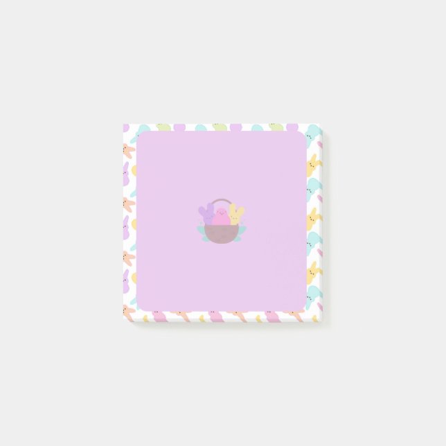 Bloco De Notas Peeps Em Uma Cesta (Frente)