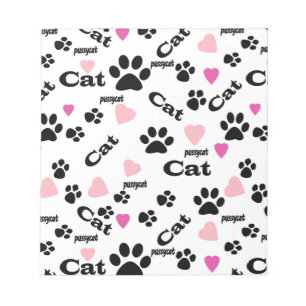Bloco De Notas Pegadas de gato