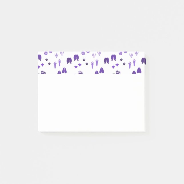 Bloco De Notas Pegadas de inverno (Frente)