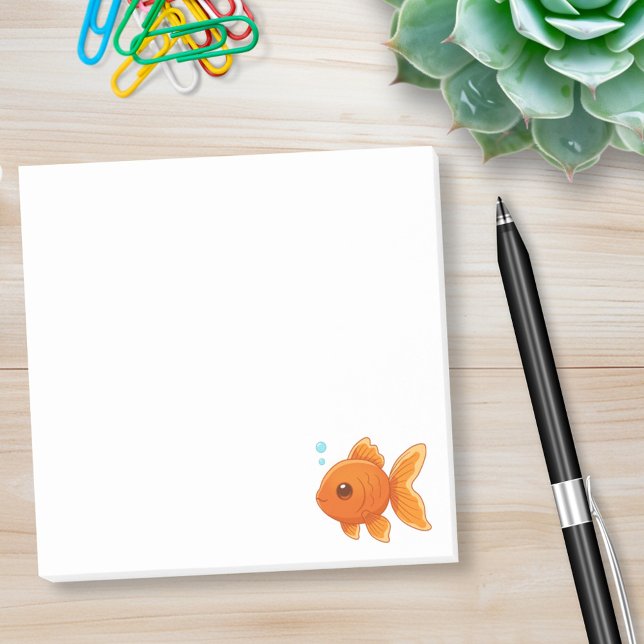 Bloco De Notas Peixe Dourado de Desenho Animado Fofo (Criador carregado)