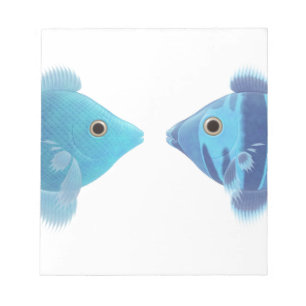Bloco De Notas peixes azuis