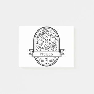 BLOCO DE NOTAS PEIXES SÍMBOLOS DO CRACHÁ ZODIAC PARKE