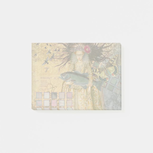 Bloco De Notas Peixes Vintage Clássica Gótica (Frente)