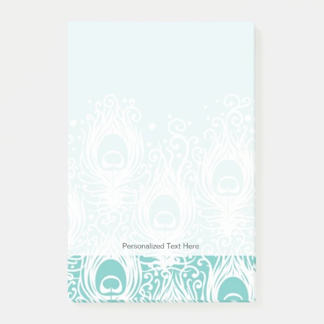 Bloco De Notas Penas de pavão mole (Frente)