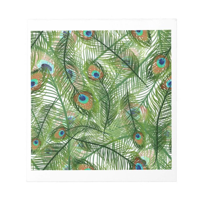 Bloco De Notas Penas de peacock (Frente)