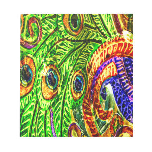 Bloco De Notas Penas de Peacock