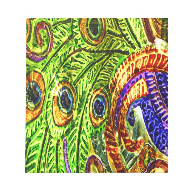 Bloco De Notas Penas de Peacock (Frente)