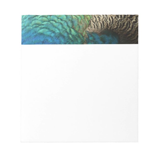 Bloco De Notas Penas de Peacock I Abstrato (Frente)