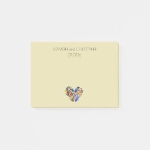 Bloco De Notas Penas Em Forma De Coração Casamento Personalizado