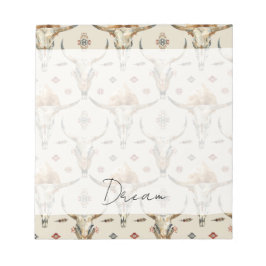 Bloco De Notas Penas Nativas Tribais de Creme Brown