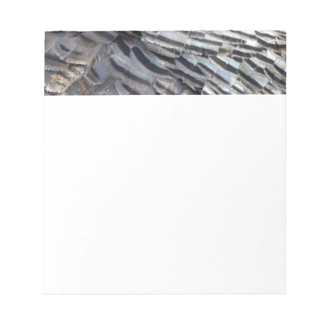 Bloco De Notas Penas Turcas Selvagens II Abstrato Nature Design (Frente)