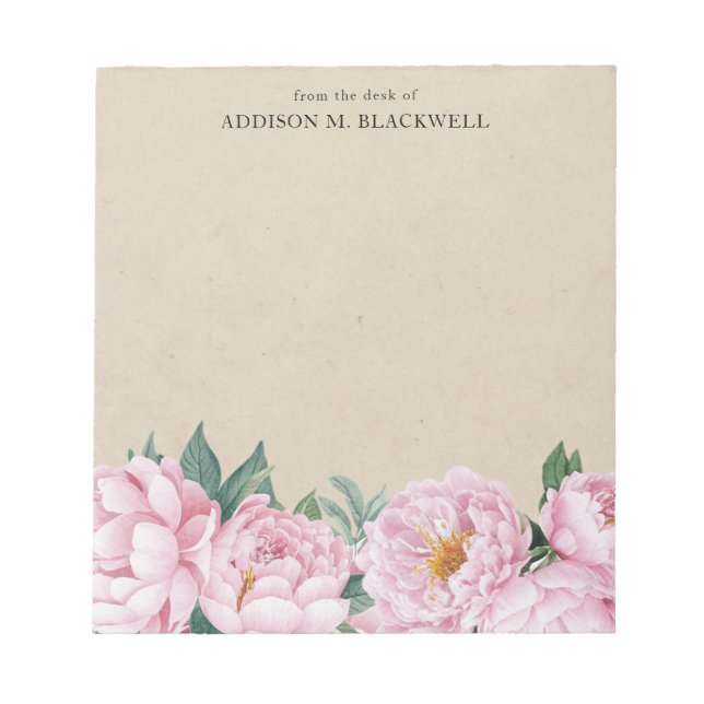 Bloco De Notas Penitente Rosa Em Pergaminho Da Mesa De (Frente)