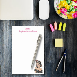 Bloco De Notas Pensador excessivo profissional, elegante, Rosa Pe