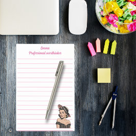 Bloco De Notas Pensador excessivo profissional, elegante, Rosa Pe