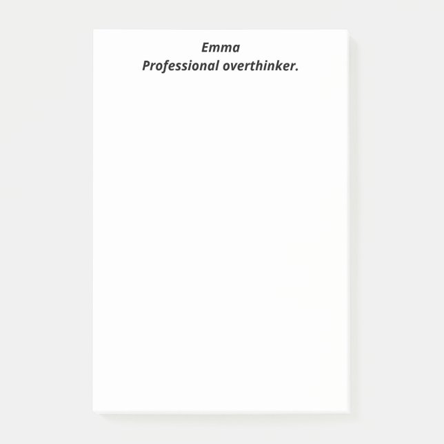 Bloco De Notas Pensador profissional, Engraçado, Testemunha, Pers (Frente)