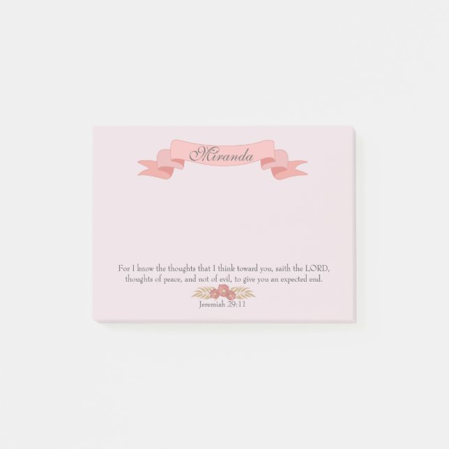 Bloco De Notas Pensamentos calmos cristãos (Frente)