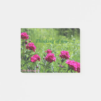 Bloco De Notas Pensando em vocês peônias