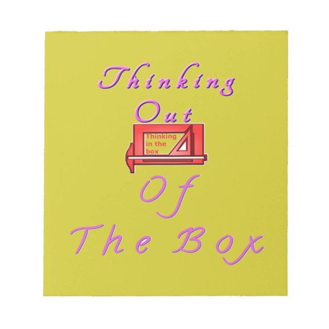 Bloco De Notas Pensando fora do Design da caixa (Frente)