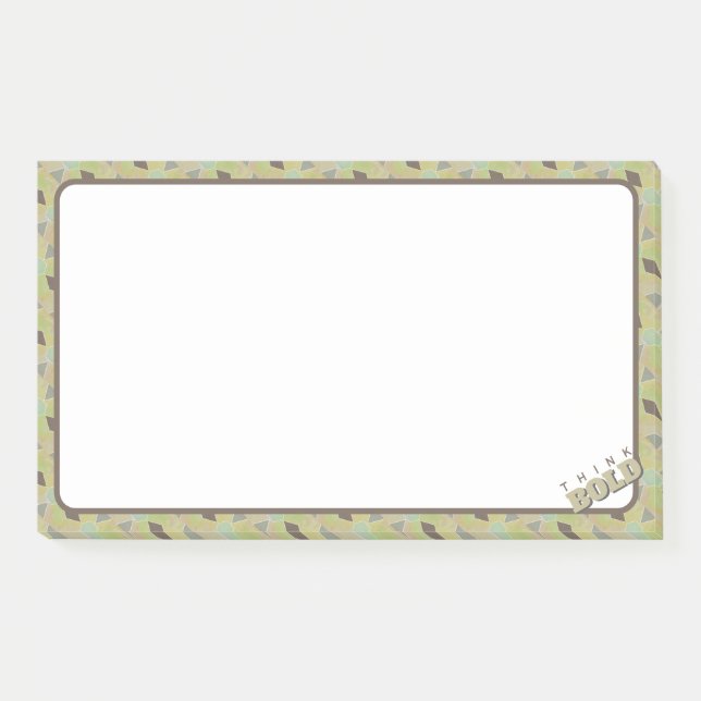 Bloco De Notas Pense no Brainstorming Negrito Verde (Frente)