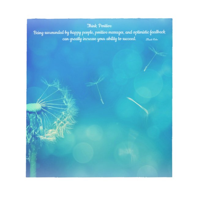 Bloco De Notas Pense positivo (Frente)