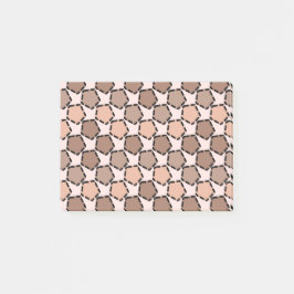 Bloco De Notas Pentágonos castanhos simétricos com bordas traceja