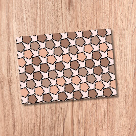 Bloco De Notas Pentágonos castanhos simétricos com bordas traceja