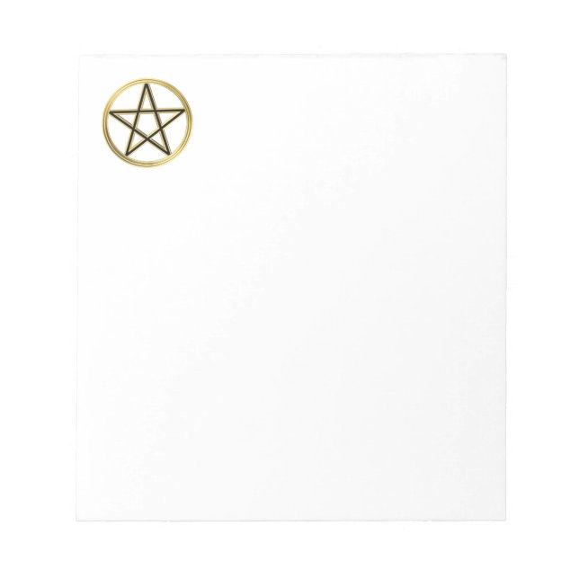 Bloco De Notas Pentagrama de ouro (Frente)