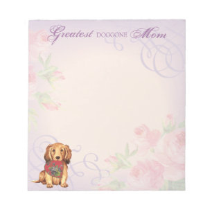 Bloco De Notas Penteado Dachshund Heart Mãe
