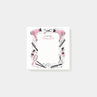 Bloco De Notas Penteador Estrelas & Brilhos Rosa Personalizado