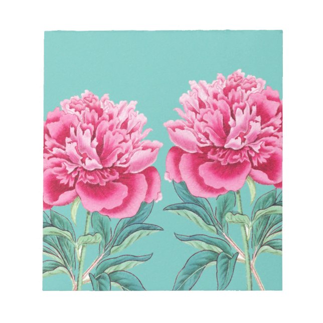 Bloco De Notas Peony Turquoise (Frente)
