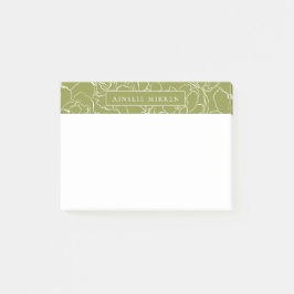 Bloco De Notas Pepper Verde Simplesmente Personalizado Floral