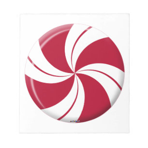Bloco De Notas Peppermint Swirl Stripe Candy