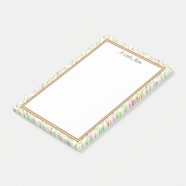 Bloco De Notas Pequenas Notas Flores (Inclinado)