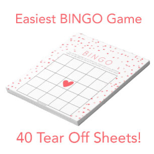 Bloco De Notas Pequeno Chá de fraldas de Bingo do Jogo da Swethea