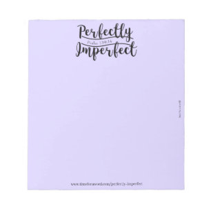 Bloco de notas perfeitamente imperfeito