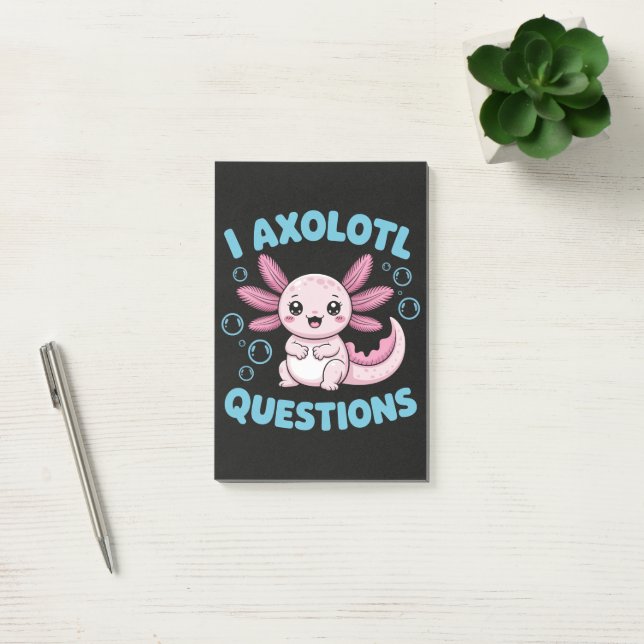 Bloco De Notas Perguntas do Axolote I (Escritótio)