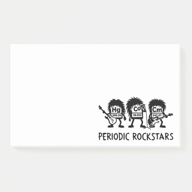 Bloco De Notas Periodic Rockstars Chemistry Humor (Frente)
