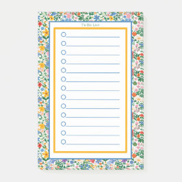 Bloco De Notas Personalised Happy Floral Botanical To Do List.