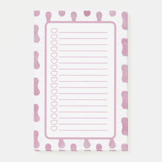 Bloco De Notas Personalised Pink Shapes Note List.