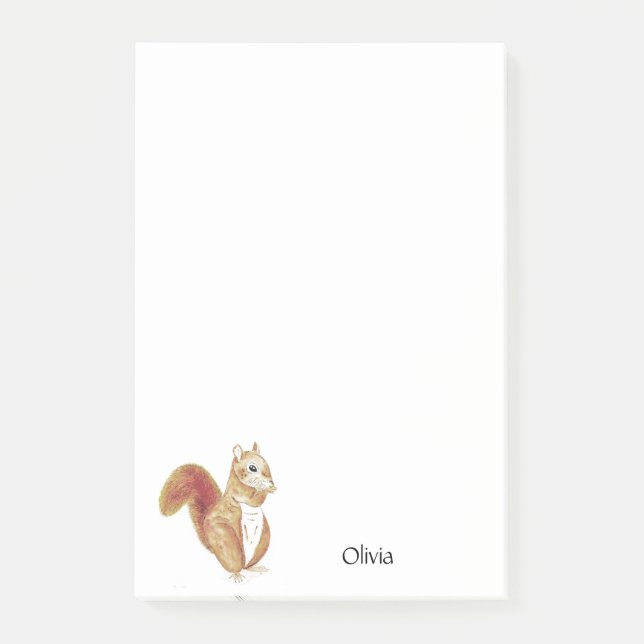 Bloco De Notas Personalised squirrel Notas Post-It (Frente)