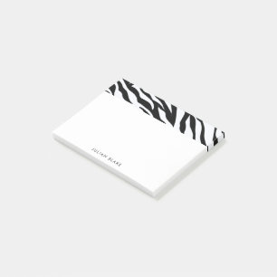 Bloco De Notas Personalização da Impressão Animal de Zebra Negra