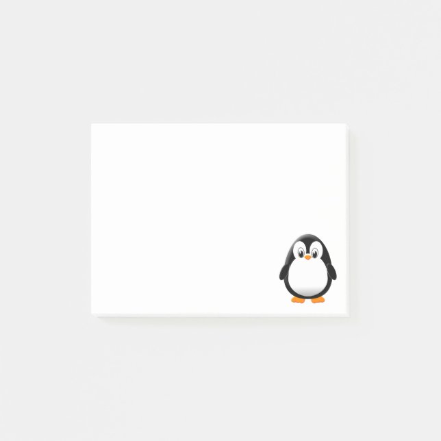 Bloco De Notas Personalização de Cartoon Pinguim Bonito (Frente)