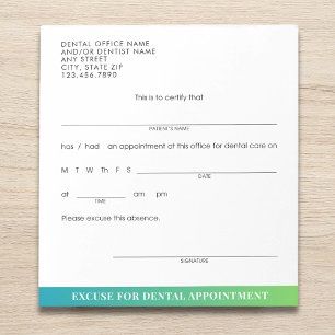Bloco De Notas Personalização de Compromisso Dental de Tv Moderna