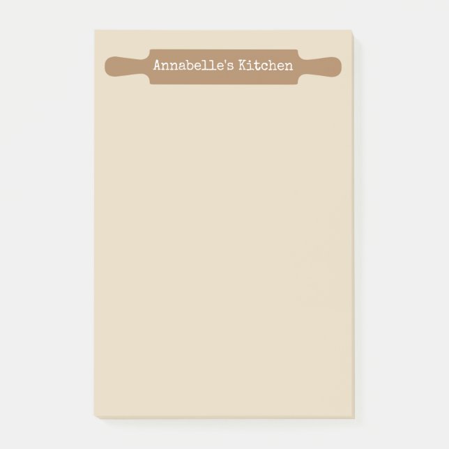 Bloco De Notas Personalização do pino rolante da cozinha (Frente)