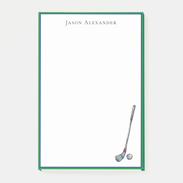 Bloco De Notas Personalizações de Golf Club & ball (Frente)