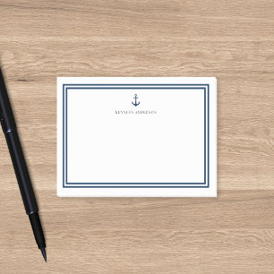 Bloco De Notas Personalizada Âncora Clássica Moderna de Cor Per