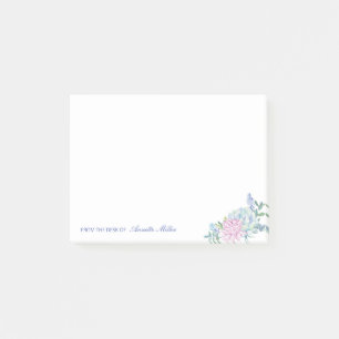 Bloco de Notas Personalizadas Florais de Suculenta