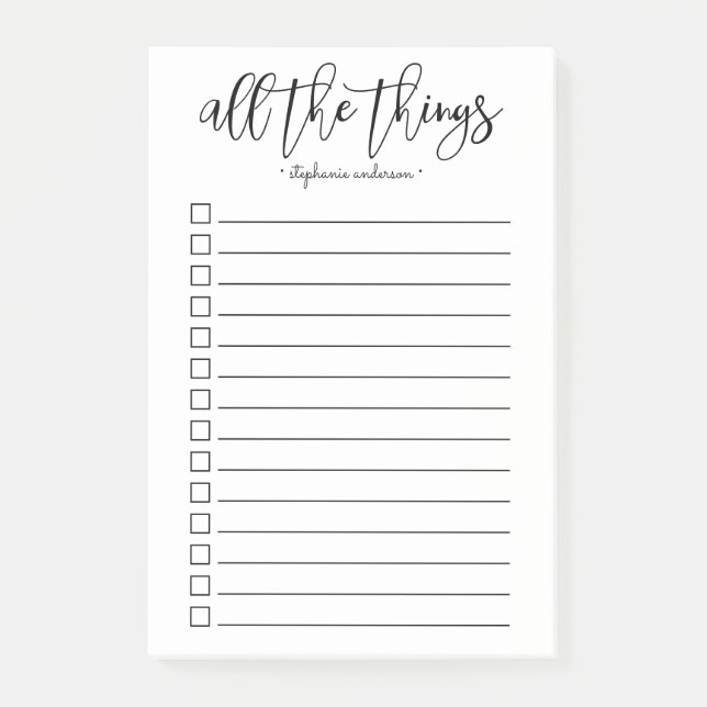 Bloco De Notas Personalizadas todas as coisas à mão (Frente)